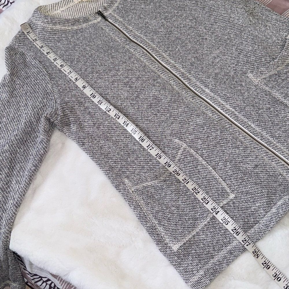 EILEEN FISHER Organic Cotton Terry Zip Cardigan Womens Size Large - Picture 6 of 7